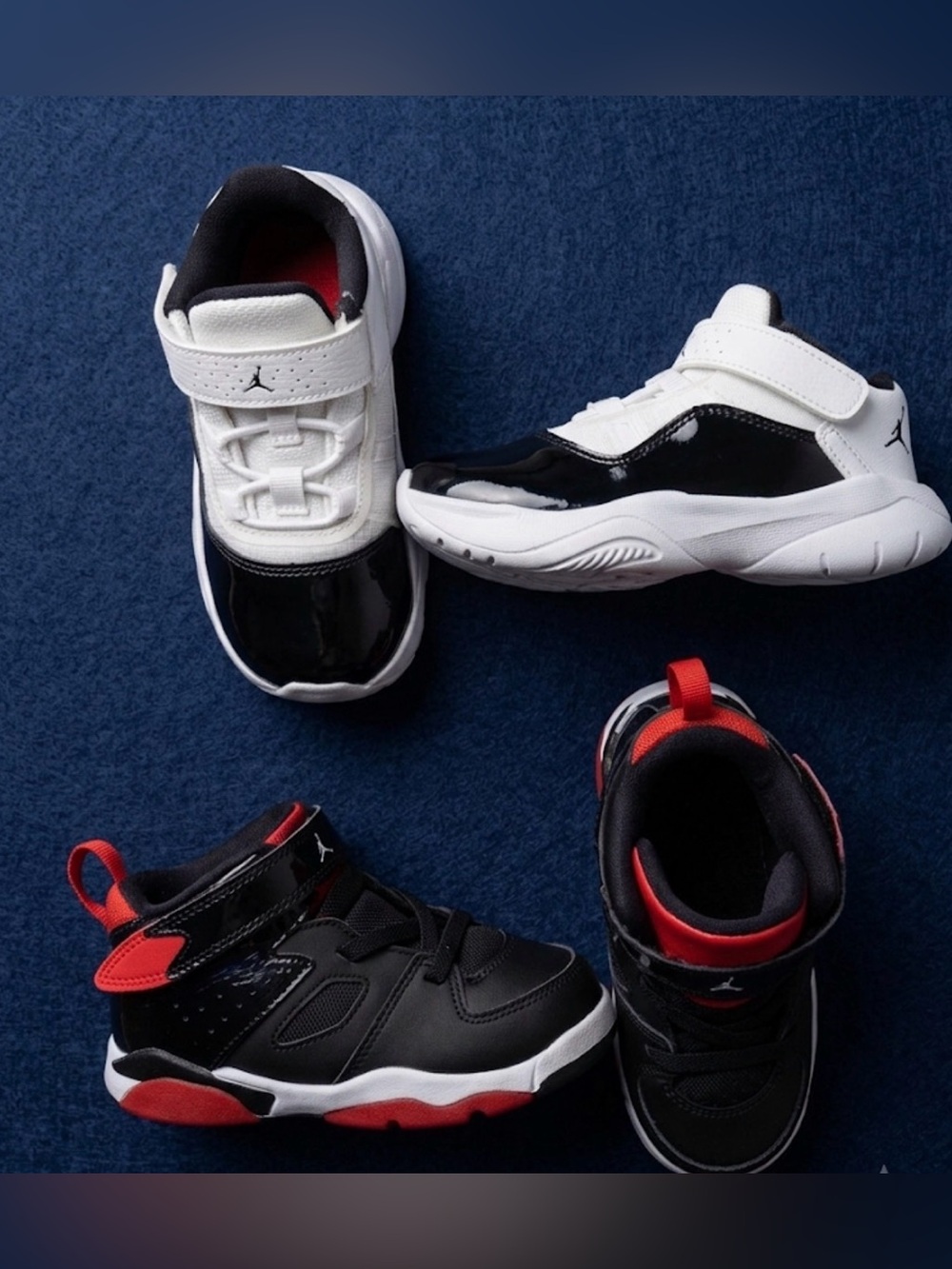 Jordan Kids' Black, White & Red Mixed Sneakers Pack